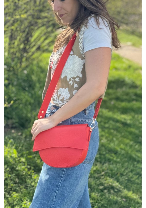 Bolso piel coral