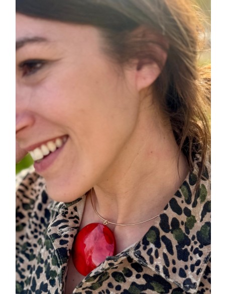 Gargantilla Colección LARA resina roja