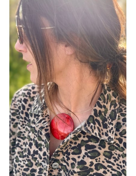 Gargantilla Colección LARA resina roja