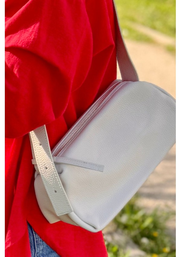 Bolso piel blanco roto