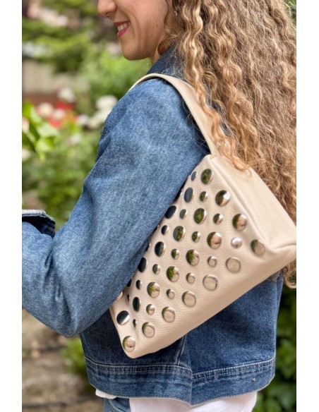 Bolso TACHAS beige