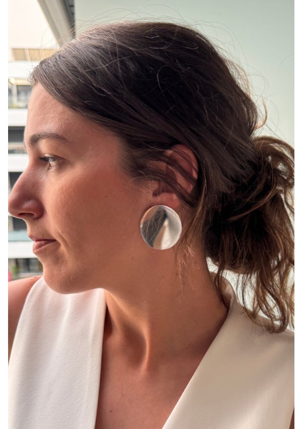 Pendientes Acero plateado