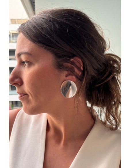 Pendientes Acero plateado