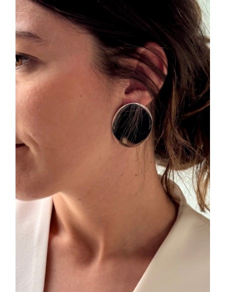 Pendientes Acero plateado