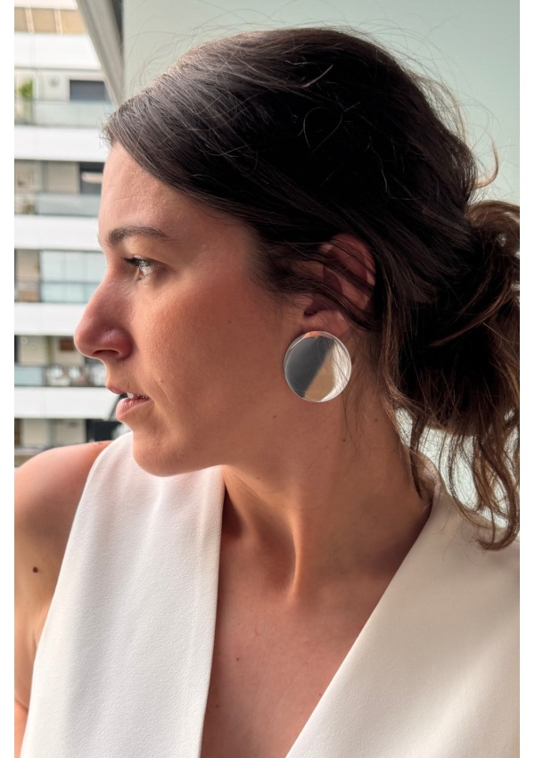 Pendientes Acero plateado
