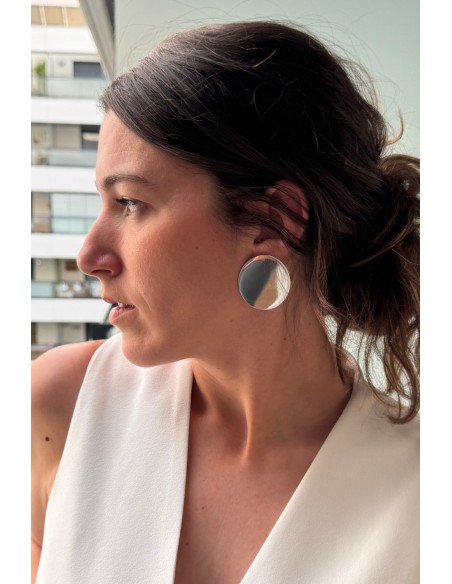 Pendientes Acero plateado