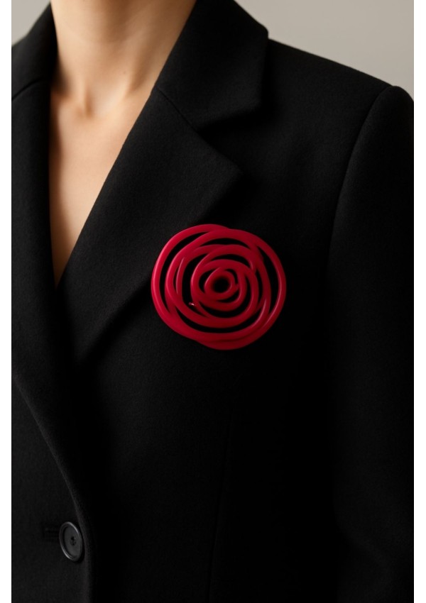 Broche Rosa Roja