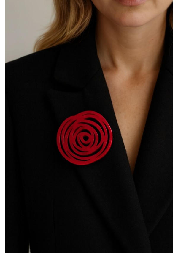 Broche Rosa Roja