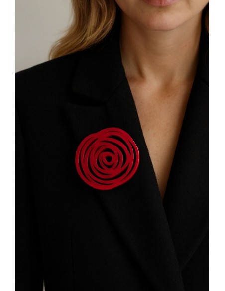 Broche Rosa Roja