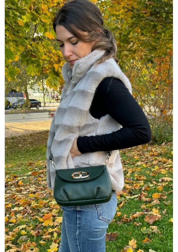 Bolso piel verde