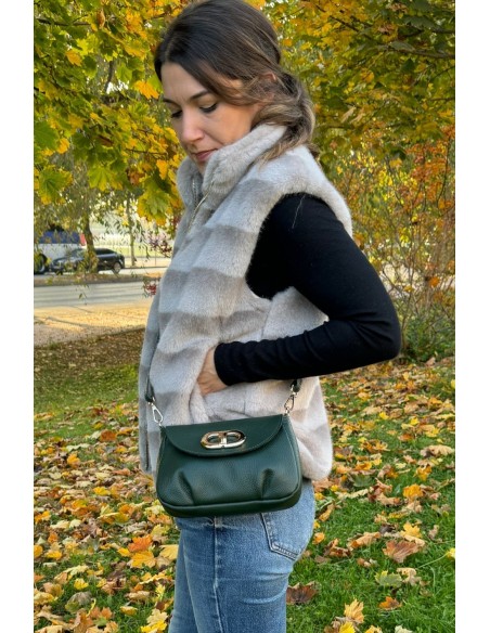 Bolso piel verde