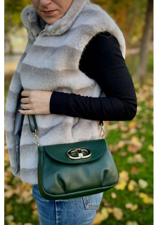Bolso piel verde