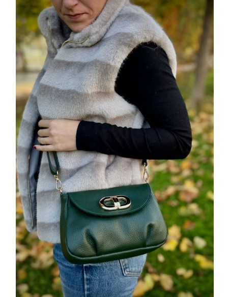 Bolso piel verde
