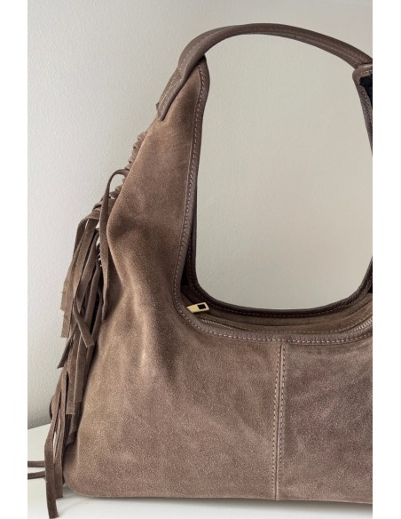 Bolso de ante taupe