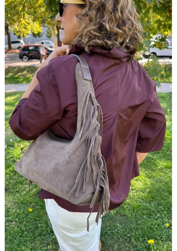 Bolso de ante taupe