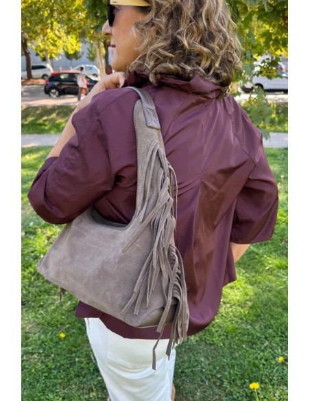 Bolso de ante taupe