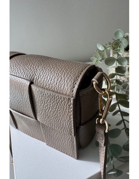 Bolso piel taupe