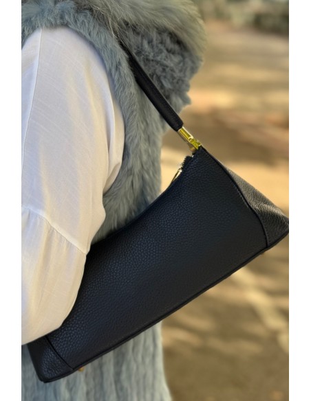 Bolso piel azul marino
