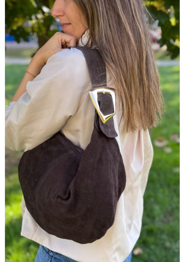 Bolso de ante marrón