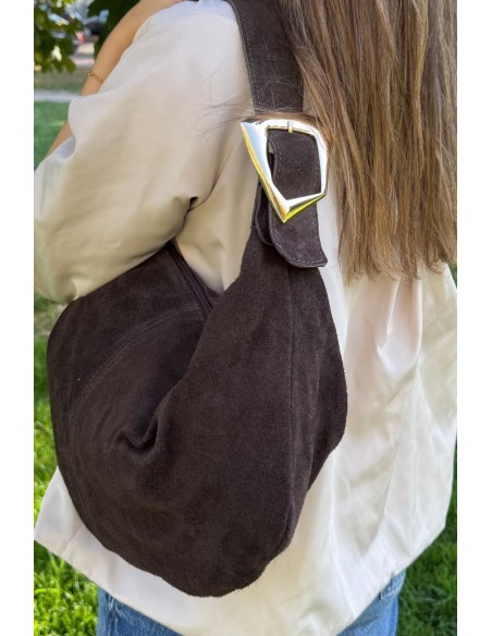 Bolso de ante marrón