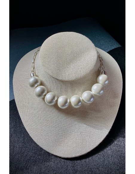Collar de perlas satén