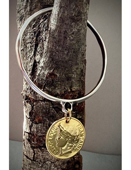 Brazalete bicolor moneda