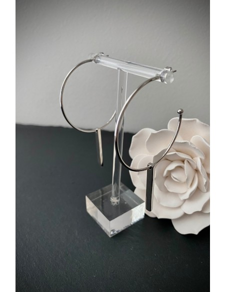 Pendientes Colección ARES acero plata