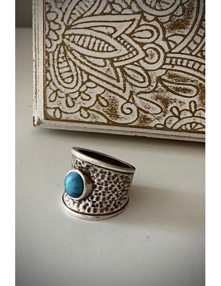 Anillo Turquesa Labrado