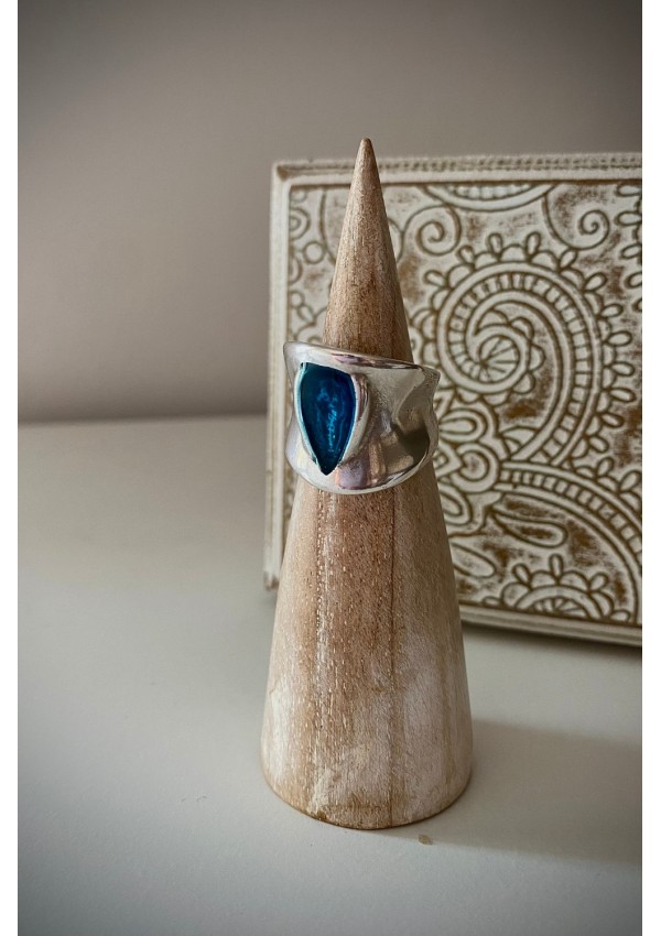 Anillo Lágrima azul
