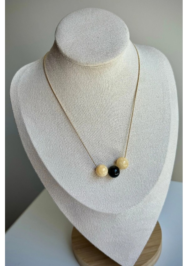 Gargantilla Colección NEO ágatas amarillas y verde