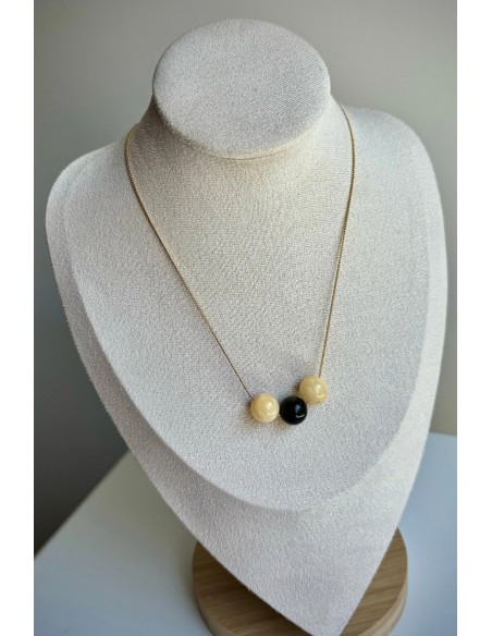 Gargantilla Colección NEO ágatas amarillas y verde