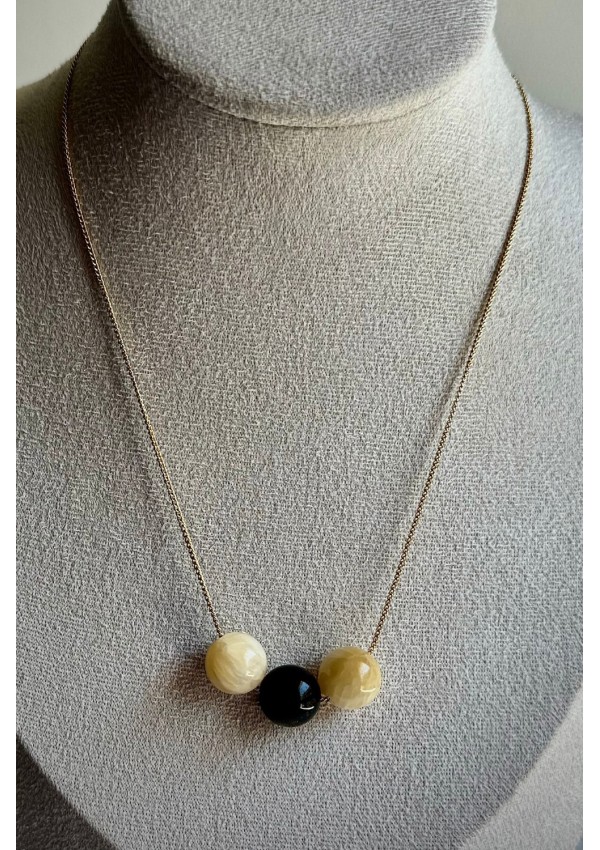 Gargantilla Colección NEO ágatas amarillas y verde