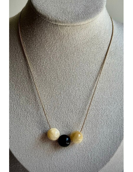 Gargantilla Colección NEO ágatas amarillas y verde