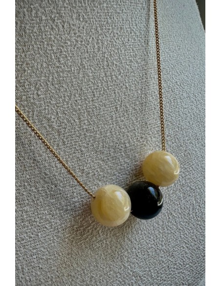 Gargantilla Colección NEO ágatas amarillas y verde