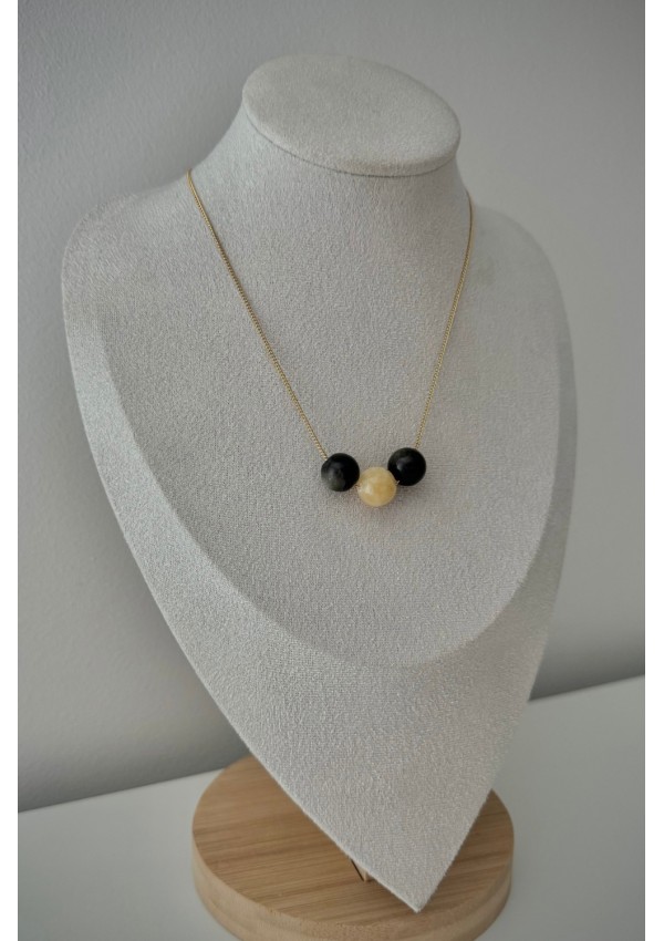 Gargantilla Colección NEO ágatas verdes y amarillas