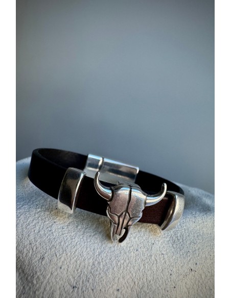 Pulsera Colección WEST cuero marrón