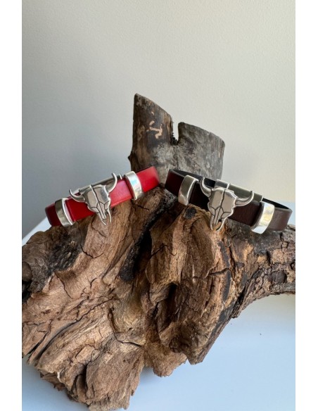 Pulsera Colección WEST cuero marrón