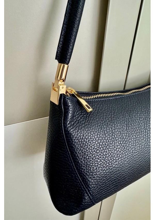 Bolso piel azul marino