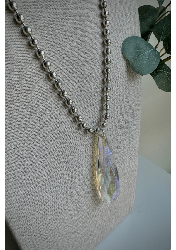 Collar Colección MILES lágrima amarilla y blanca