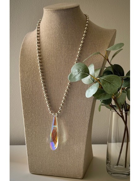 Collar Colección MILES lágrima amarilla y blanca