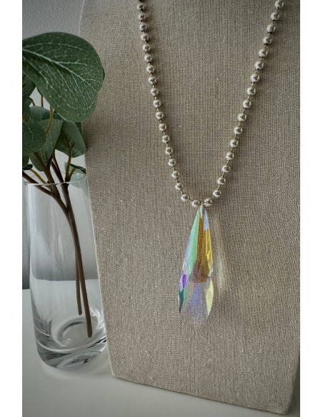 Collar Colección MILES lágrima amarilla y blanca