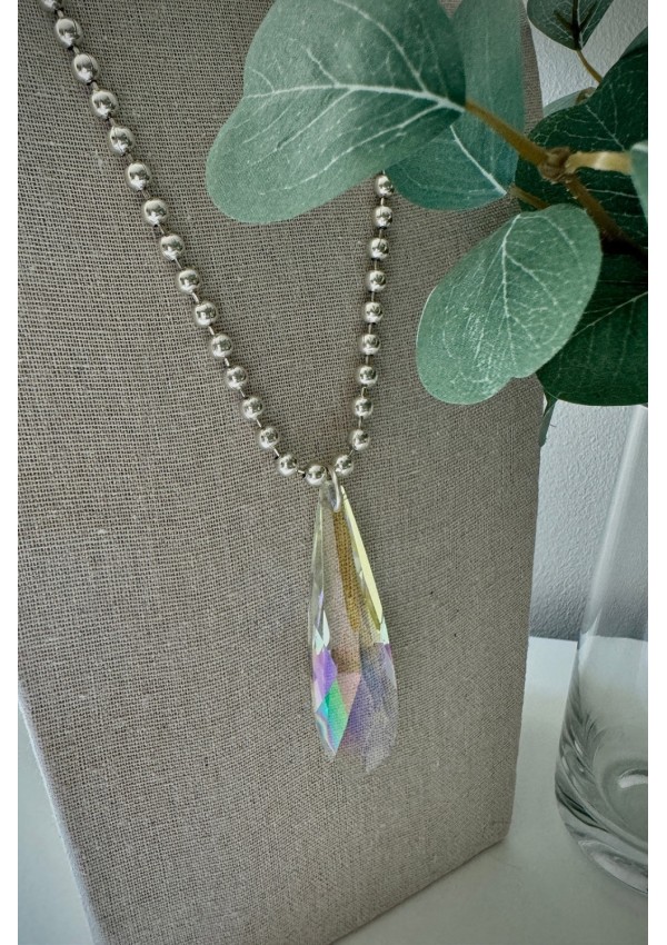 Collar Colección MILES lágrima amarilla y blanca