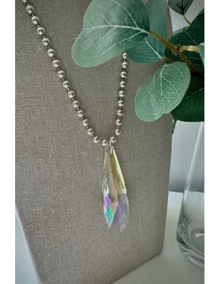 Collar Colección MILES lágrima amarilla y blanca