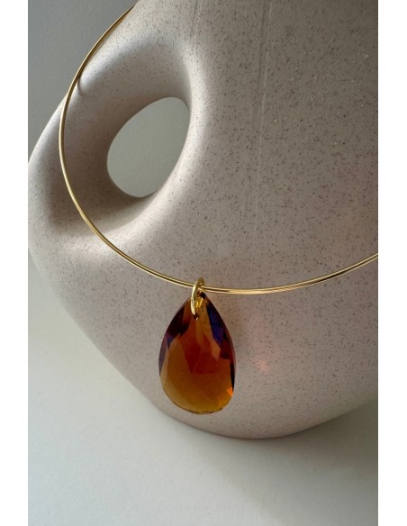 Gargantilla Colección LARA lágrima ámbar