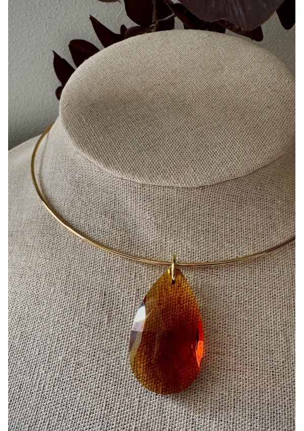 Gargantilla Colección LARA lágrima ámbar