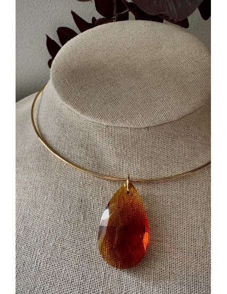 Gargantilla Colección LARA lágrima ámbar