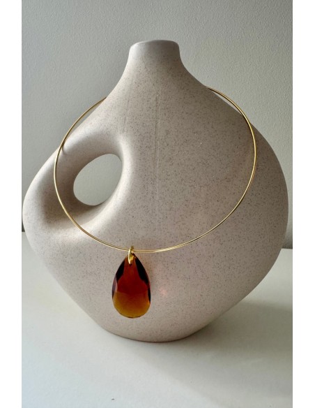 Gargantilla Colección LARA lágrima ámbar