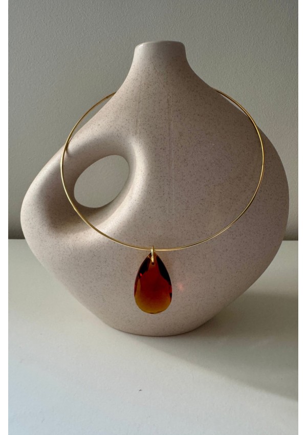 Gargantilla Colección LARA lágrima ámbar