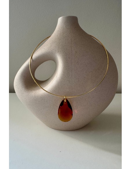 Gargantilla Colección LARA lágrima ámbar