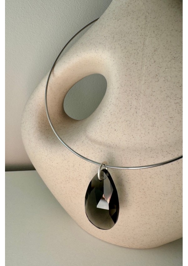 Gargantilla Colección LARA lágrima humo